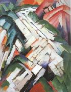 Franz Marc Mountains (mk34) oil on canvas